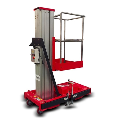 26.65 Ft 286 Lb Aluminum Alloy Single Mast Aerial Work Lifting Platform Mobile Lift Platform