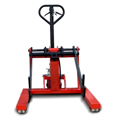 1016mm 350kg 500kg Paper Roll Stacker Reel Lift Handling Trolley For Package Industry Use
