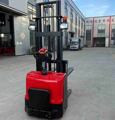 1500kg 1.5 Tons 4000mm 4 Meters Full Electric Stacker With Pedal For Transport Industry