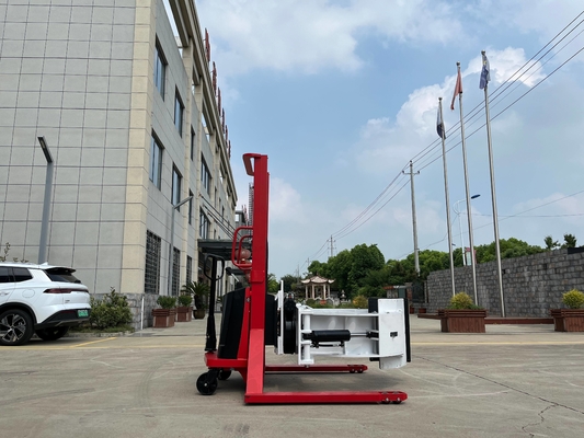 500kg 1.6m  Paper Roll Semi Electric Stacker PU Wheel