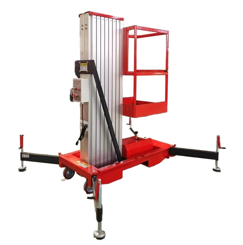 26.65 Ft 286 Lb Aluminum Alloy Single Mast Aerial Work Lifting Platform Mobile Lift Platform