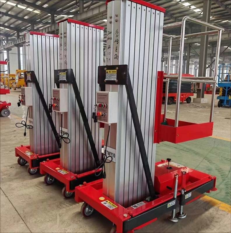 26.65 Ft 286 Lb Aluminum Alloy Single Mast Aerial Work Lifting Platform Mobile Lift Platform