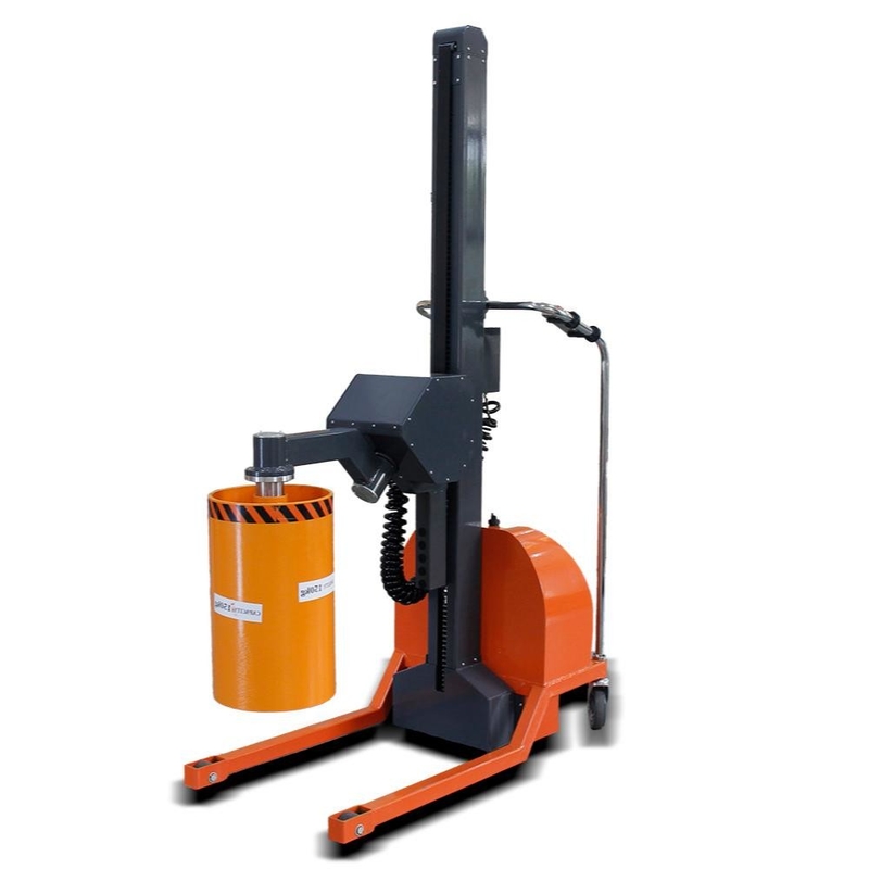 Rated Load 500kg 1.6m Semi Electric Pneumatic Roll Turner Stacker With CE Authentication