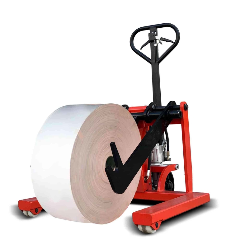 1016mm 350kg 500kg Paper Roll Stacker Reel Lift Handling Trolley For Package Industry Use
