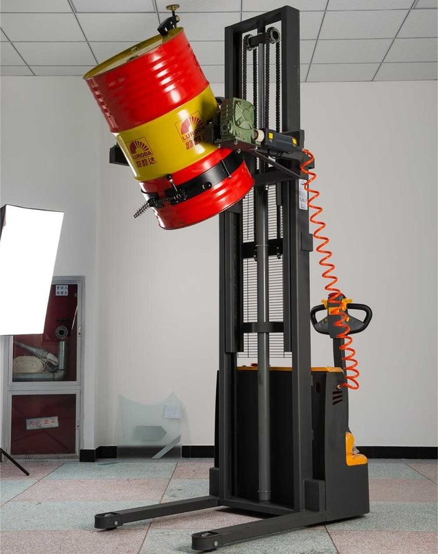 CE Certificated 350kg 500kg 3000mm Full Electric Drum Stacker Electric Oil Drum Lifter For Chemical Industry