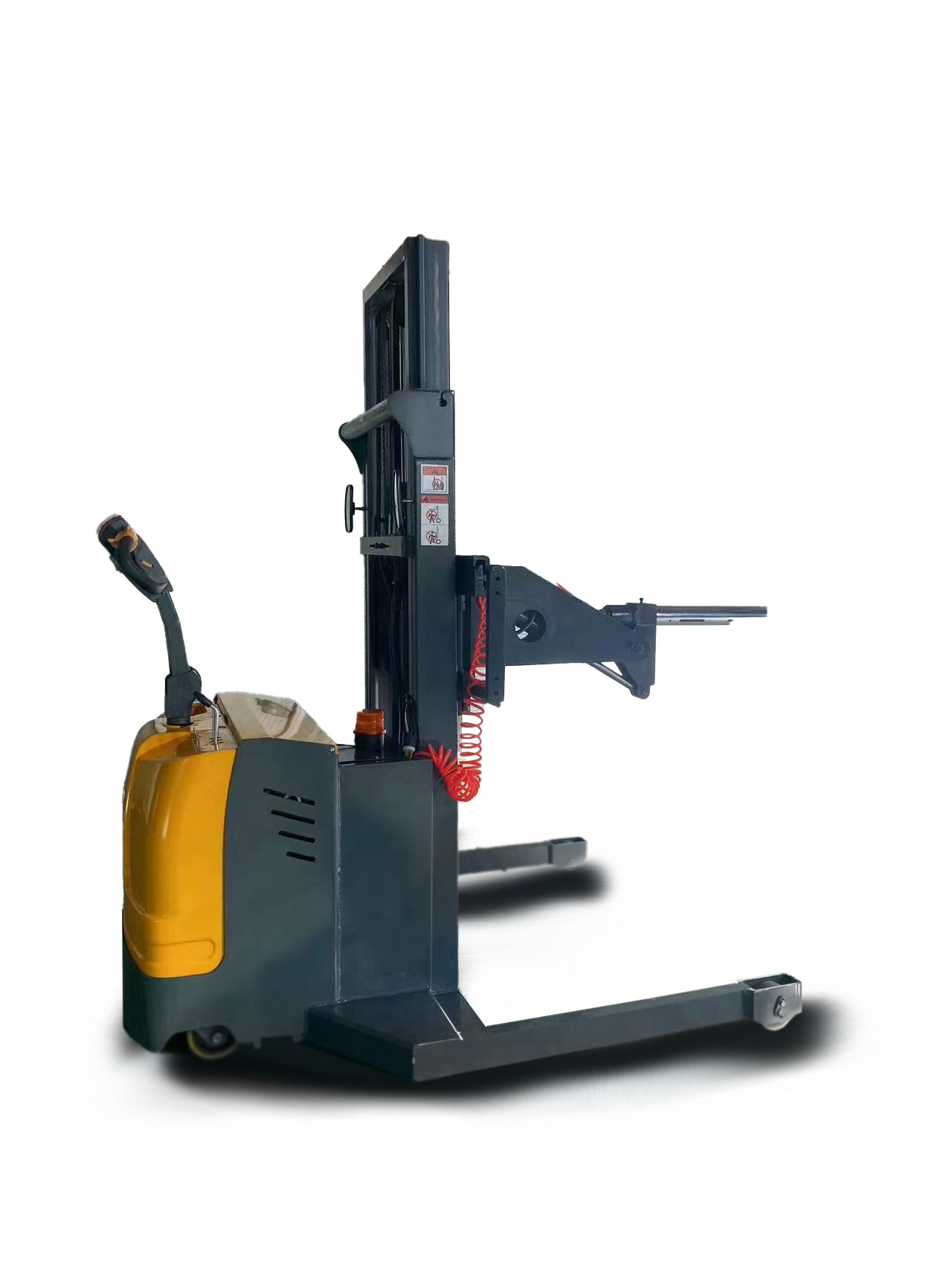 Versatile Electric Pallet Stacker Battery Powered 250kg/500kg Load Electric Operation With Adjustable Clamp And Rotat
