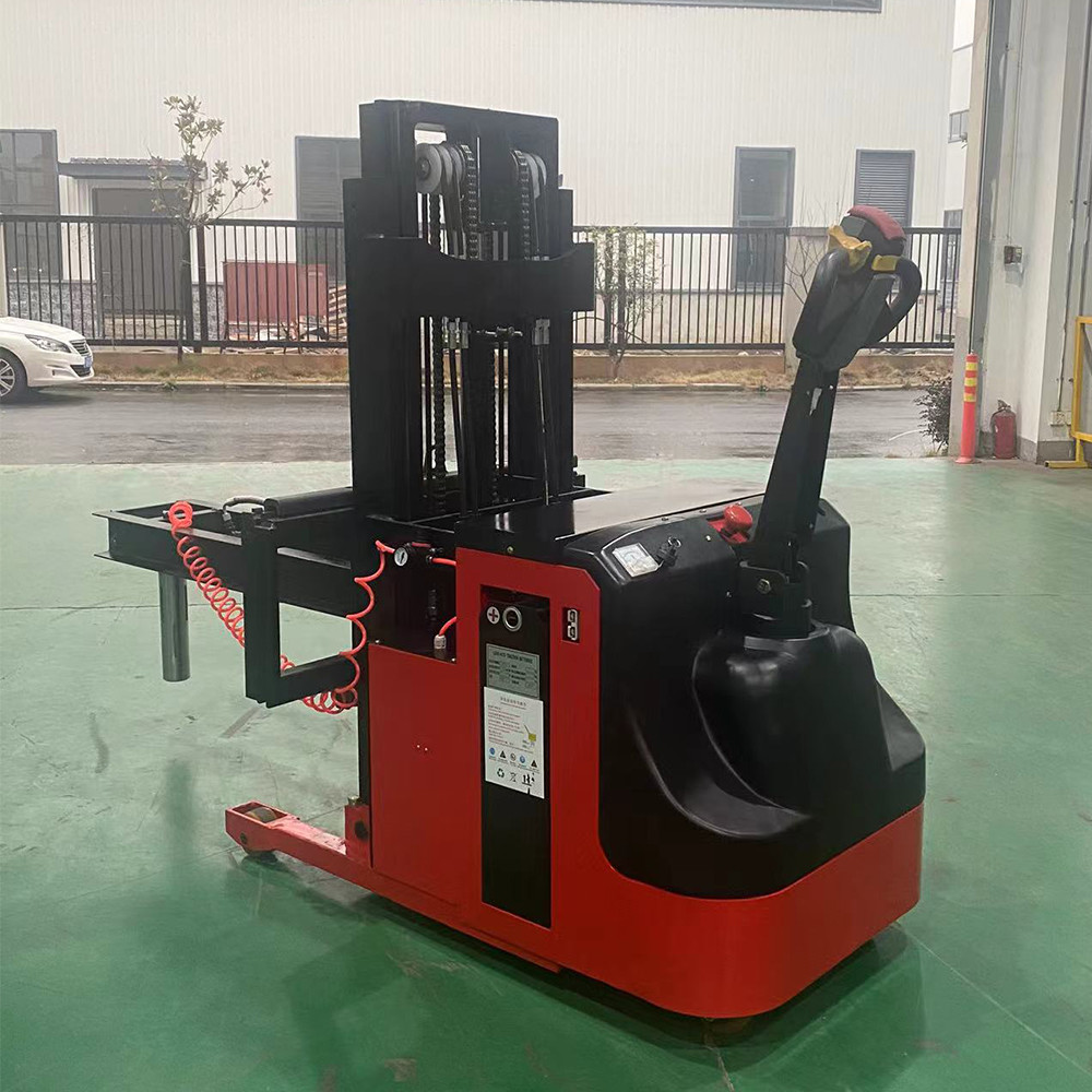 Versatile Electric Pallet Stacker Battery Powered 250kg/500kg Load Electric Operation With Adjustable Clamp And Rotat