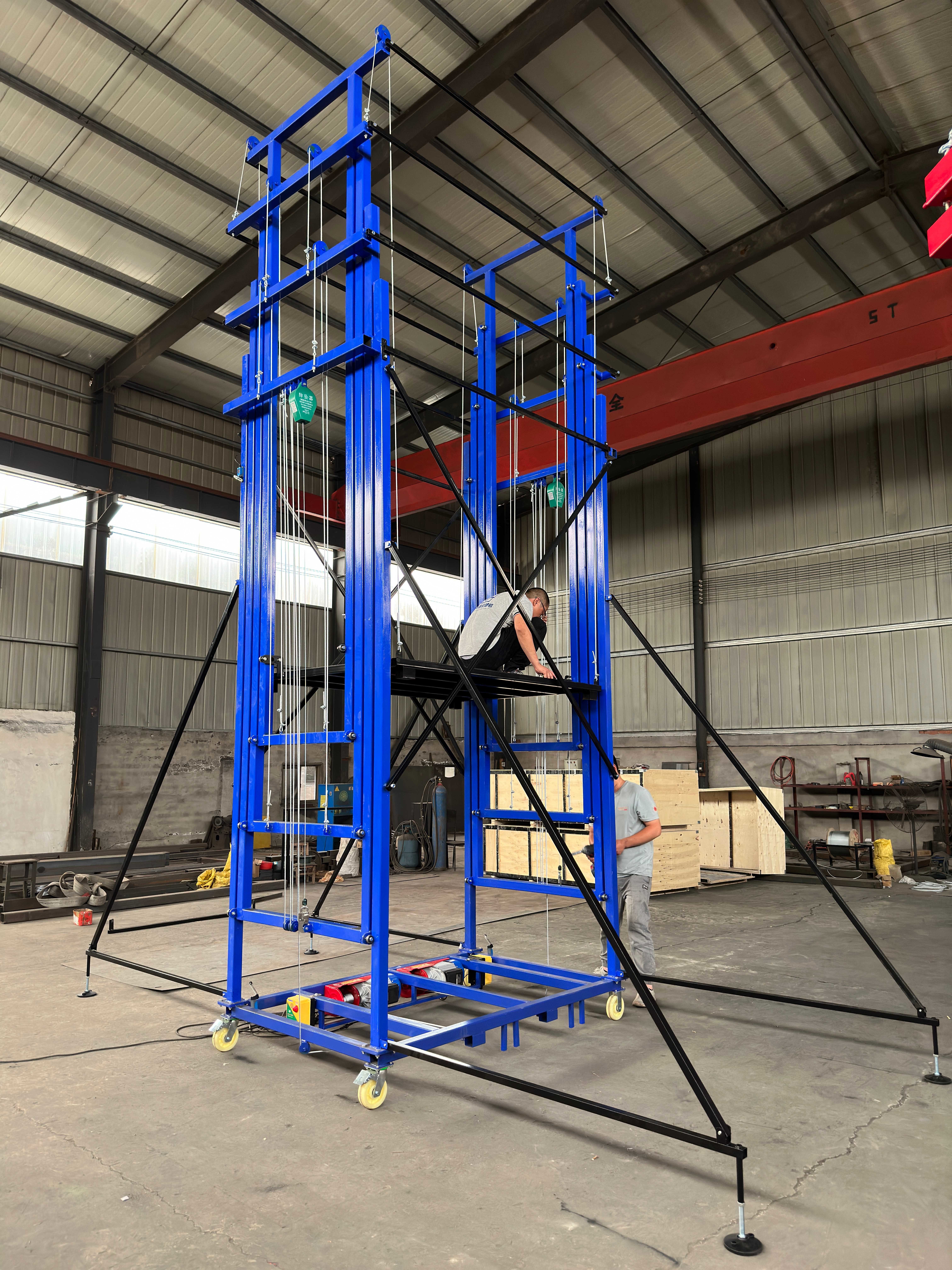 6m Electric Lifting Platform Steel Pipe Bracket Scaffolding System Construction Scaffolding