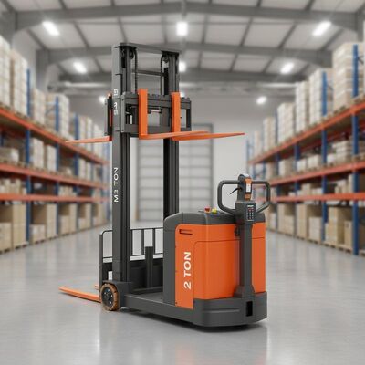 Lagerhallen-Elektro-Gabelstapler, vollelektrisch, 2 Tonnen Tragkraft, 3 Meter Hubhöhe, mit Doppelhubsystem