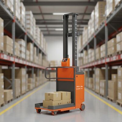 Indoor Semi-Electric Order Picker mit 200 kg Ladekapazität, 2.7m-4.5m Ladehöhe und kompakter Konstruktion für erhöhte Picking-Aufgaben